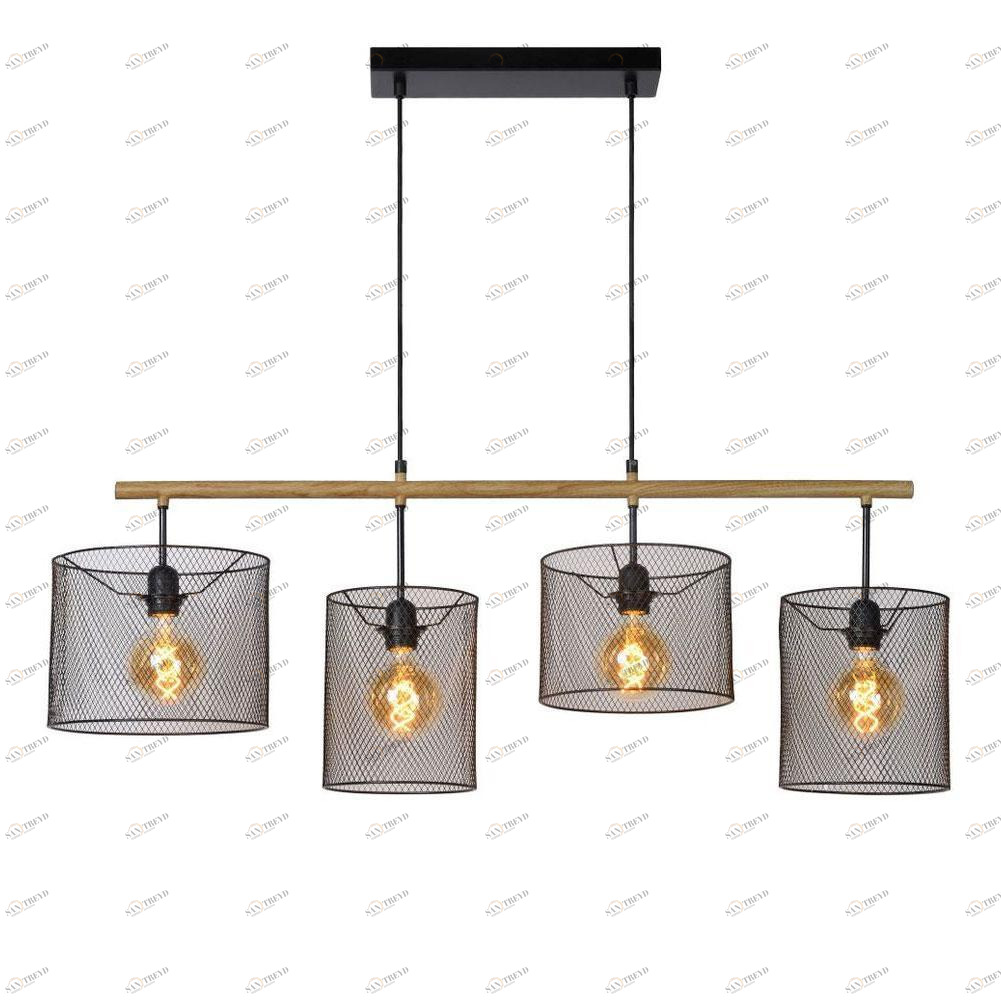 Подвесная люстра Lucide Baskett 45459/04/30 LUCIDE ДИЗАЙНЕРСКИЕ, BASKETT 137963 Черный 