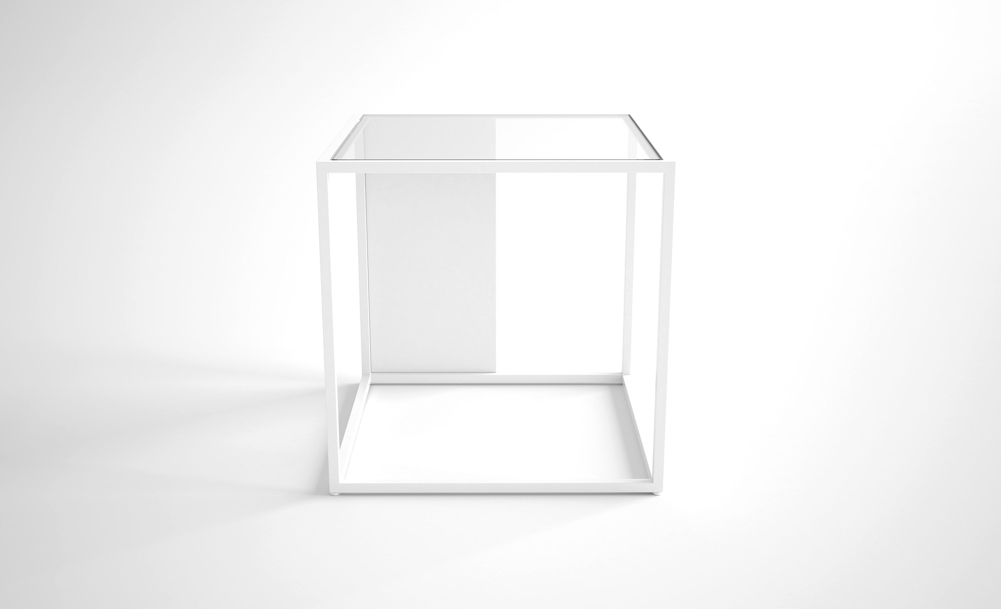 Квадратный журнальный столик из стали и стекла Phase Design Half &amp ARCH-00061237 - Вид №3