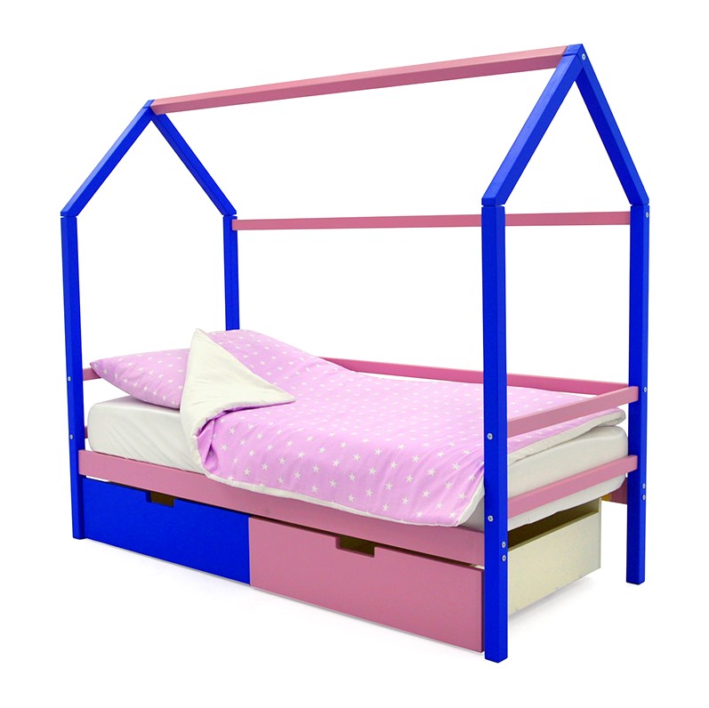 Кровать-домик детская синяя-лаванда Svogen БЕЛЬМАРКО  00-3833082 Синий Santreyd  - Вид №1