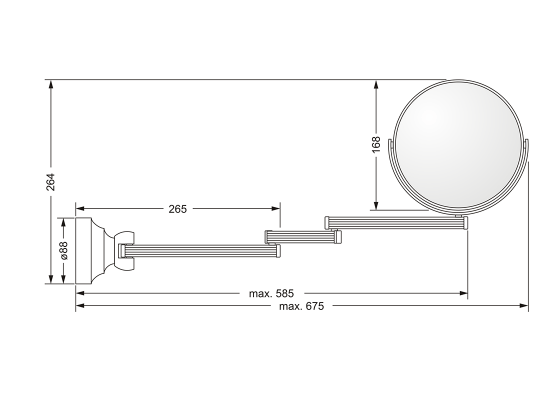 Косметическое зеркало JOERGER Cronos 601.00.314.000 - Вид №1