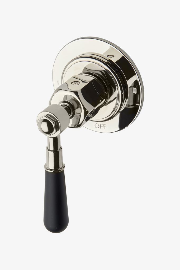 RG2T10 Облицовка двухходового термостатического переключающего клапана регулятора с черной ручкой Waterworks 