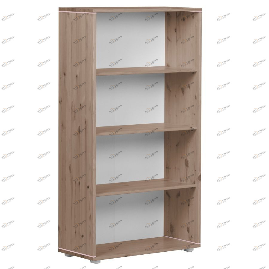 Стеллаж Flexa Classic storage с 3 полками, коричневый/розовый 812450158