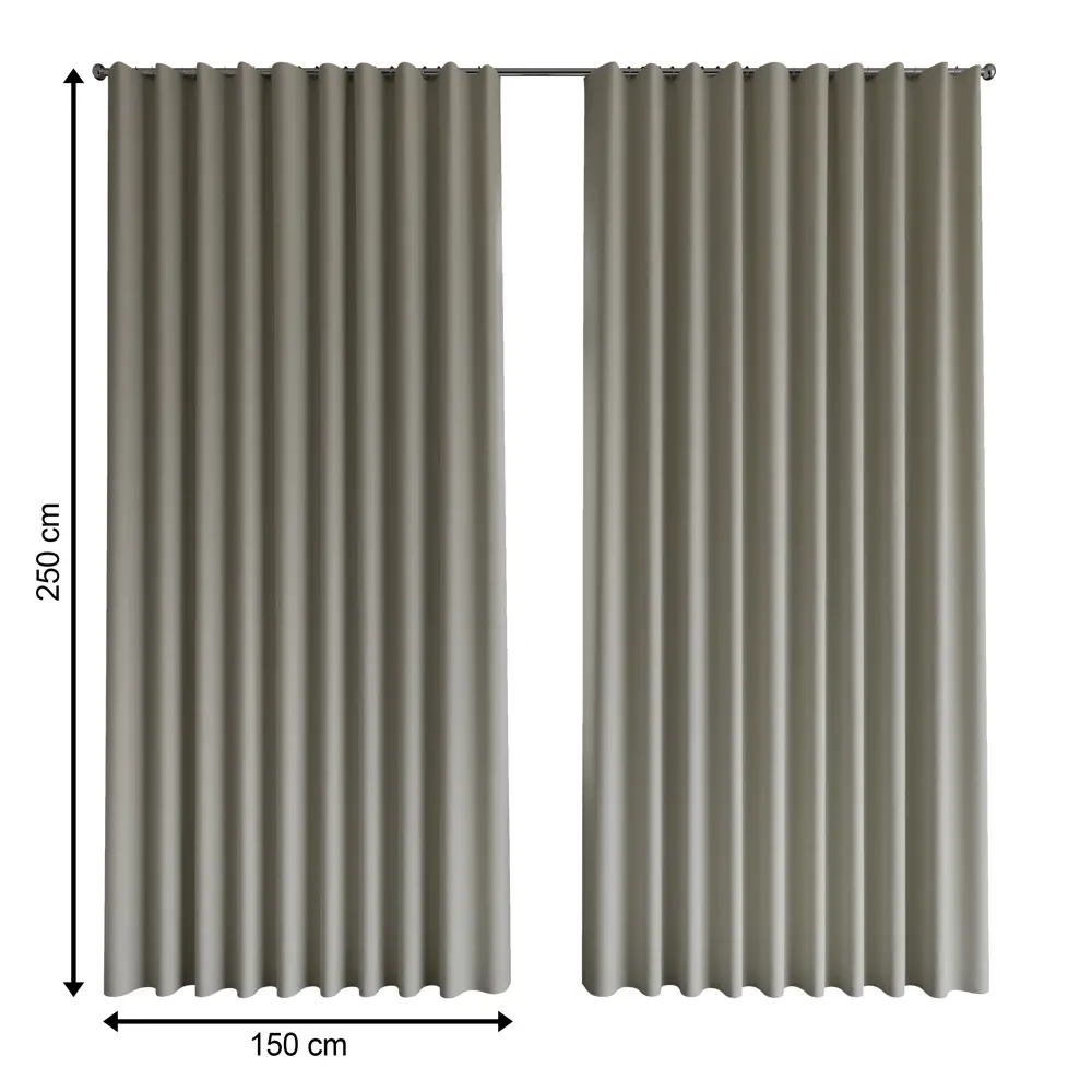 MIAMOZA Комплект штор Джулия серые 150x250 см с затемнением 89417859 STLM-1575157 - Вид №2