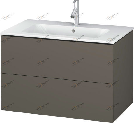 LC624109090 Тумбочка подвесная L-Cube #LC6241 820 x 481 мм Фланелево-серый шелковисто-матовый лак Duravit