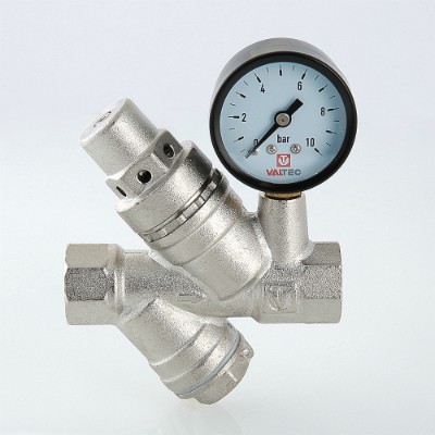 VT.082.N.04 Редуктор давления с фильтром и манометром Valtec 1/2"  - Вид №10