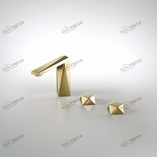 Смеситель для умывальника на три отверстия M (Golden) DIAMOND F218102G-1 bravat