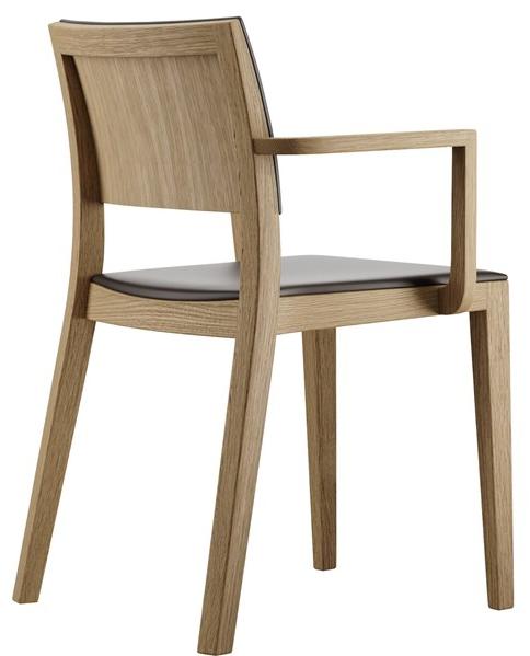 horgenglarus Штабелируемый стул из массива дерева с подлокотниками Lyra 6-550a - Вид №4