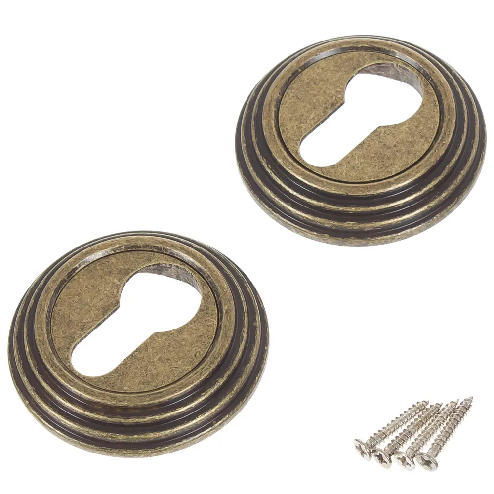 Накладка на цилиндр EDS-SC V001 AGED BRONZE цвет античная бронза 2 шт EDSON STLM-2036207 - Вид №1