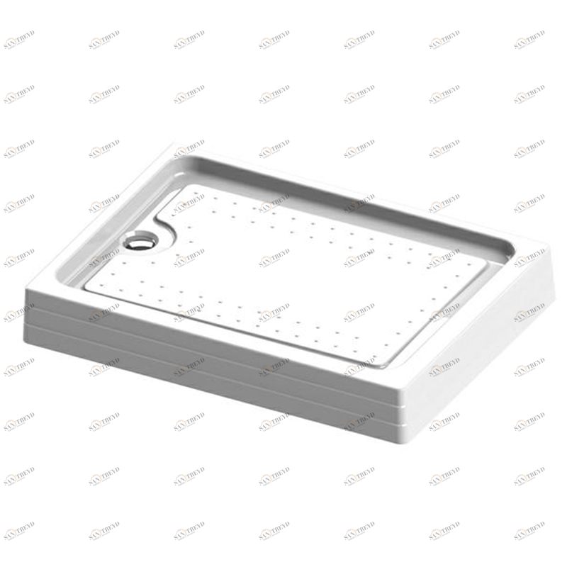 Акриловый поддон (левое исполнение) со сливом (хром) к душевому ограждению "140 Лоренцо Великолепный" Radomir 411210414