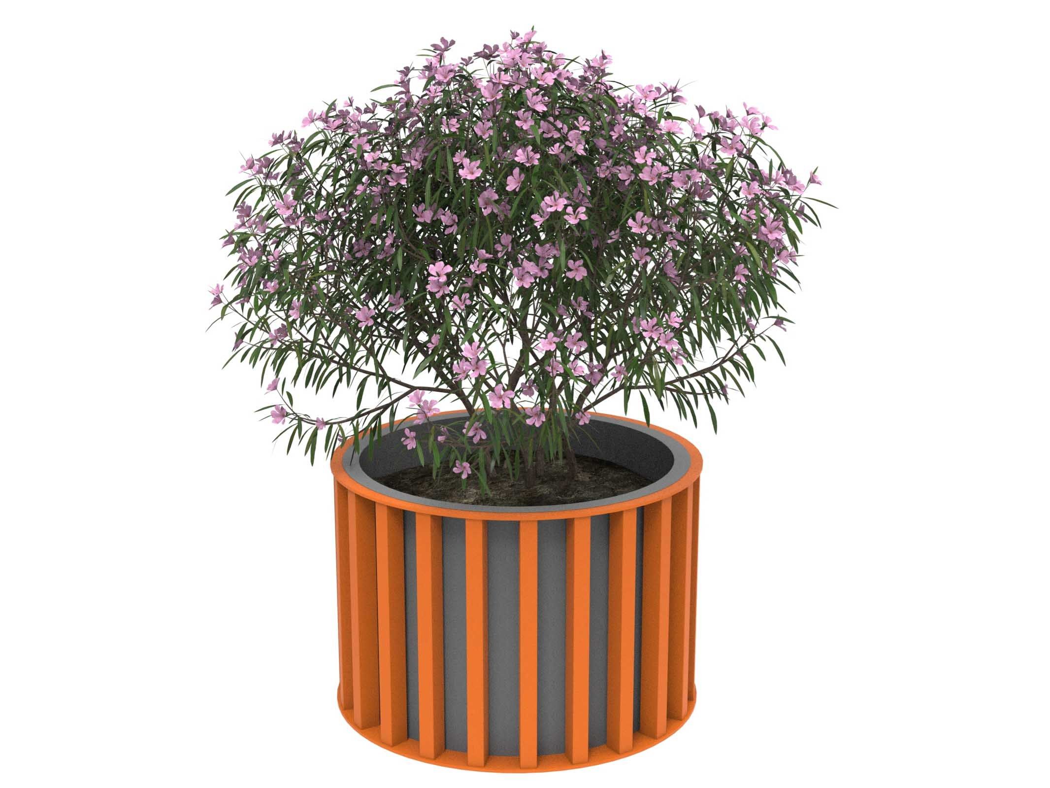 Оцинкованная сталь круглый низкий плантатор Lazzari Динамо ARCH-00115712 - Вид №2