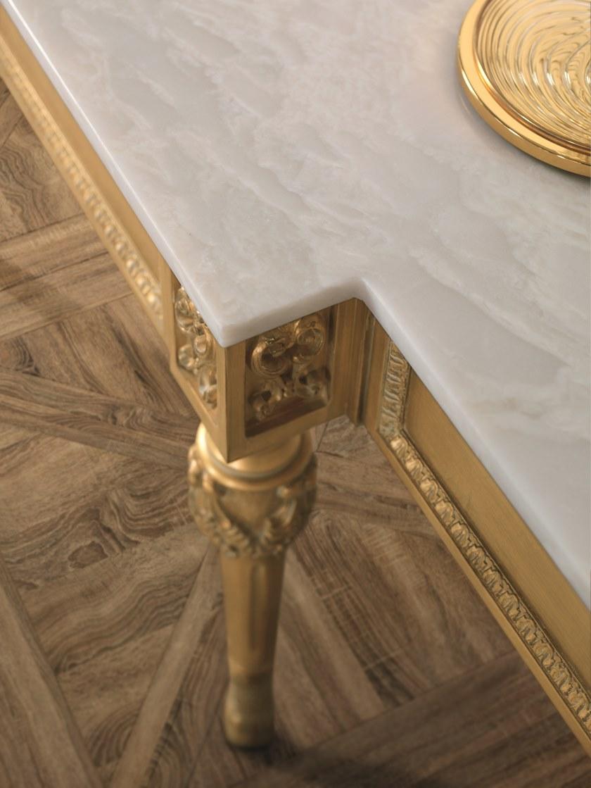 SCAPPINI & C Консоль с ящиками из листового золота и мраморной столешницей Timeless 2540-m - Вид №2