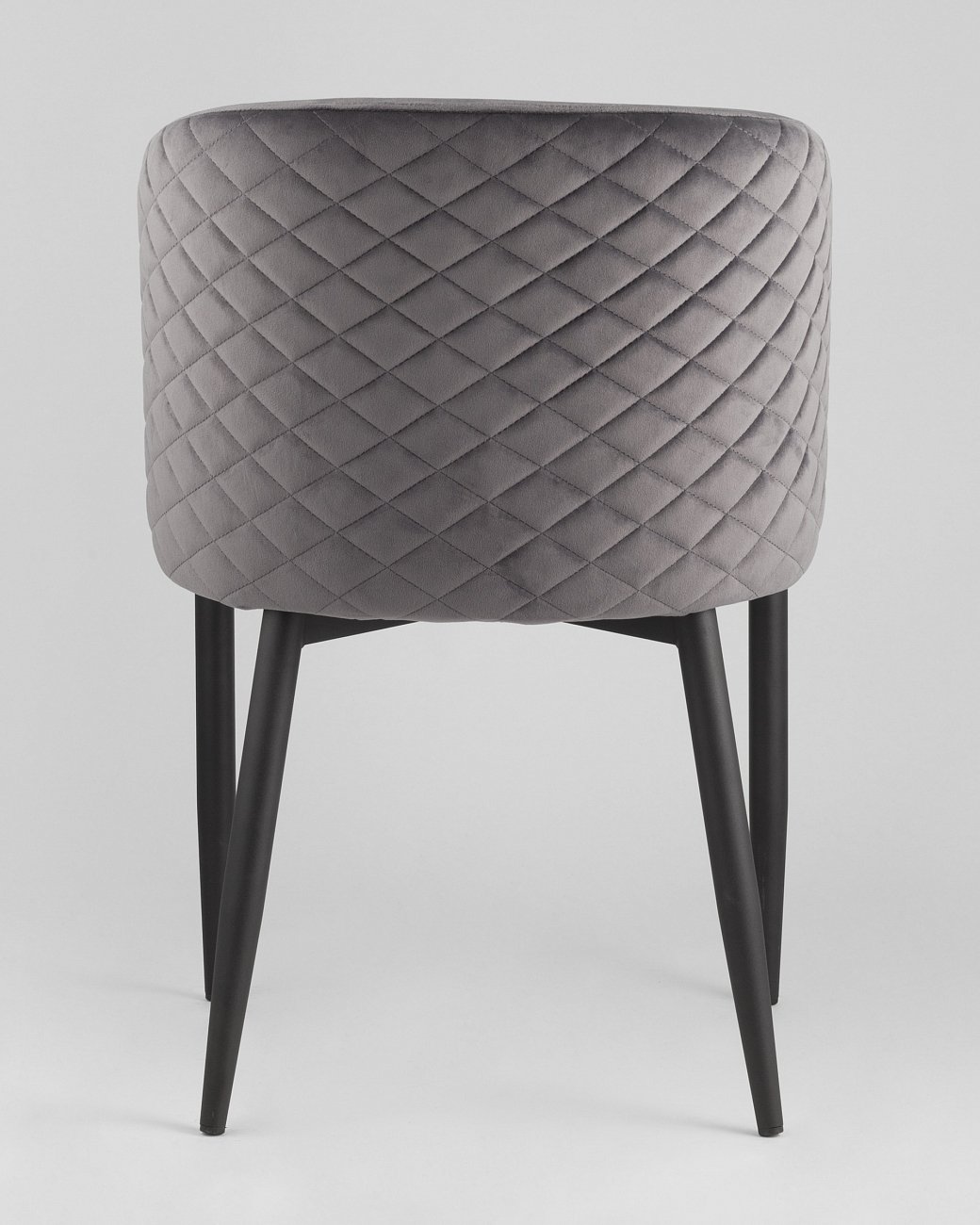 Стул с подлокотниками мягкий серый с черными металлическими ножками "Молли" STOOL GROUP ДИЗАЙНЕРСКИЕ 00-3881927 Серый  - Вид №4