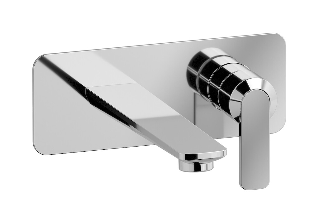 Встроенный в стену смеситель для раковины на 2 отверстия в комплекте с донным клапаном WE ARE IB c6206cc Chrome C-67