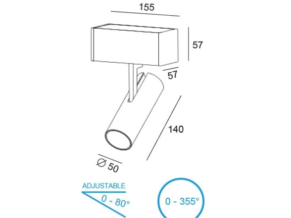 Регулируемый потолочный алюминиевый светодиодный прожектор Terzo Light SWING-K ARCH-00035140 - Вид №2