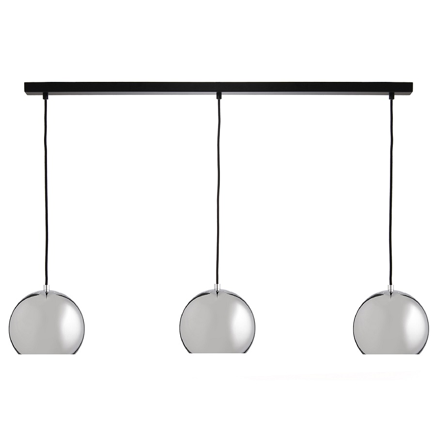 13605505001/100323 Люстра ball, 3 плафона, 100х169 см, хром в глянце Frandsen 