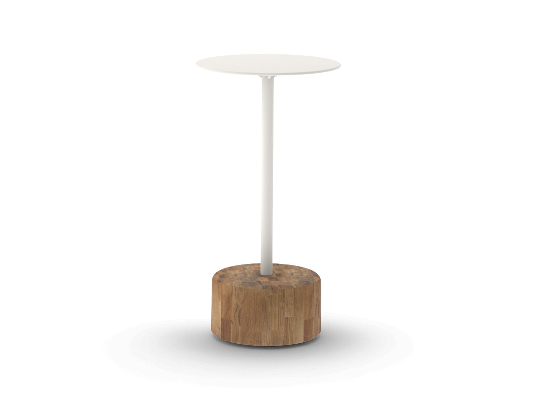 Круглый стол с алюминиевым верхом и тиковым или каменным основанием MAMAGREEN Glyph ARCH-00047333 - Вид №1