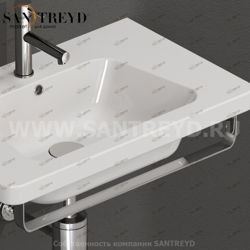 PY075CR Держатель для полотенец 75 см Хромированный Globo DAILY Италия Ceramica Globo