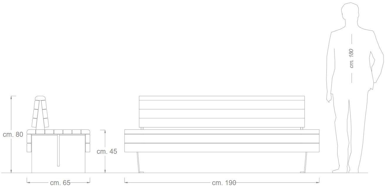 DIMCAR Окуме скамья со спинкой Flea G518 - Вид №2