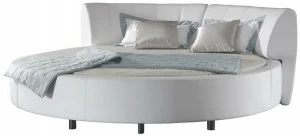 Reflex Круглая кожаная двуспальная кровать Luna