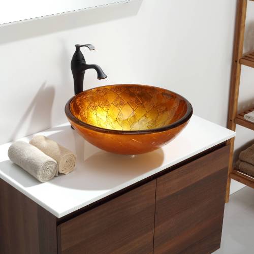 U-GV691-19mm-KEF15000 Накладная раковина на столешницу  прямоугольная Krausru  - Вид №2