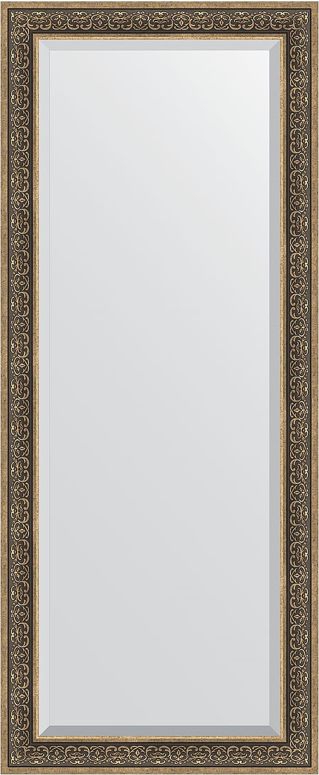 BY 6132 Зеркало напольное с фацетом в багетной раме - вензель серебряный 101 mm EVOFORM Exclusive floor