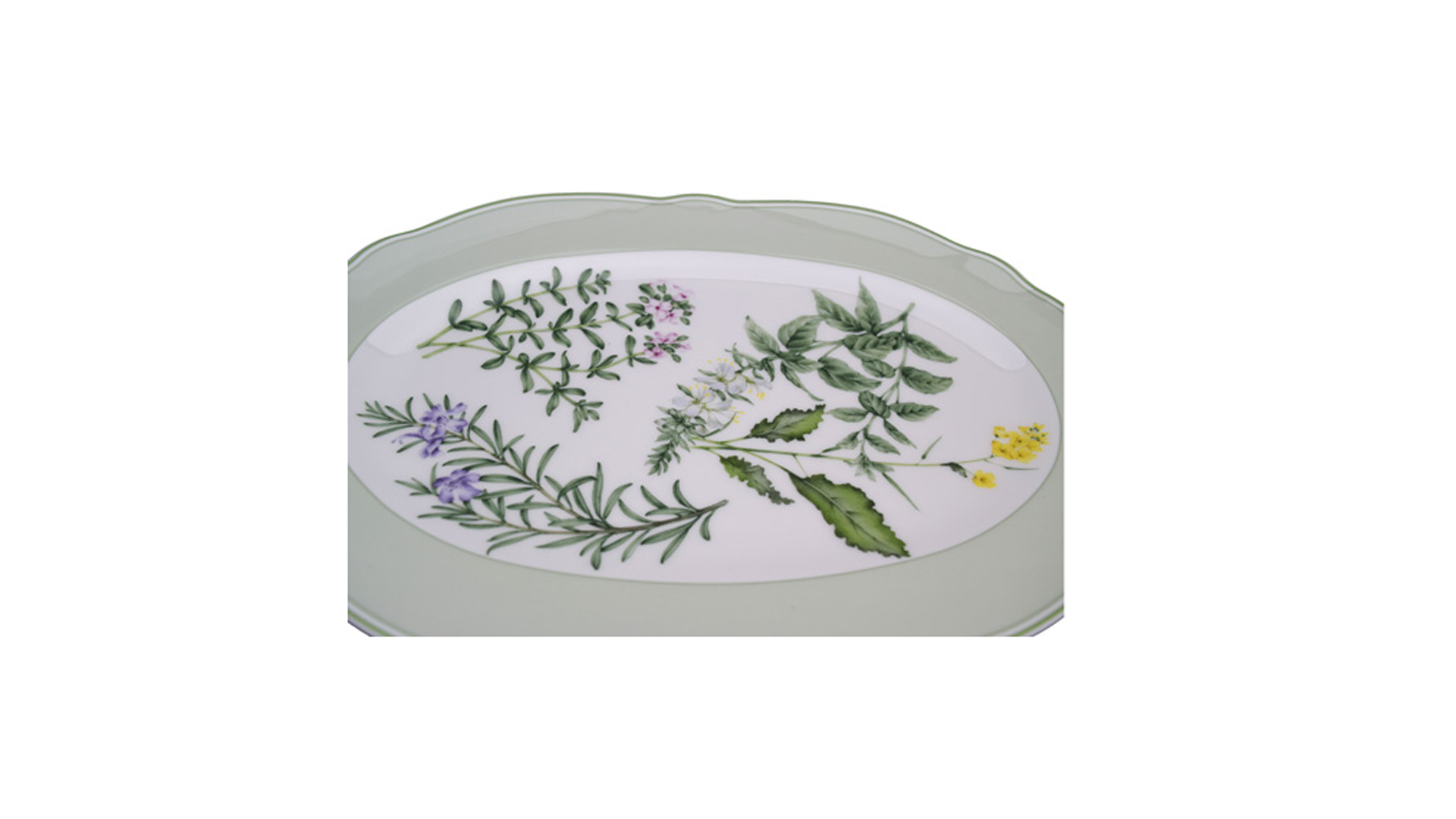 10613850 Noritake Блюдо овальное Noritake "Английские травы" 38см Фарфор костяной  - Вид №2