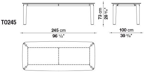 B&B Italia Прямоугольный стеклянный стол Oskar sun-id-1403869 - Вид №3