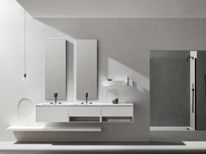 ARBLU Двойная лакированная тумба под умывальник с ящиками 5.zero