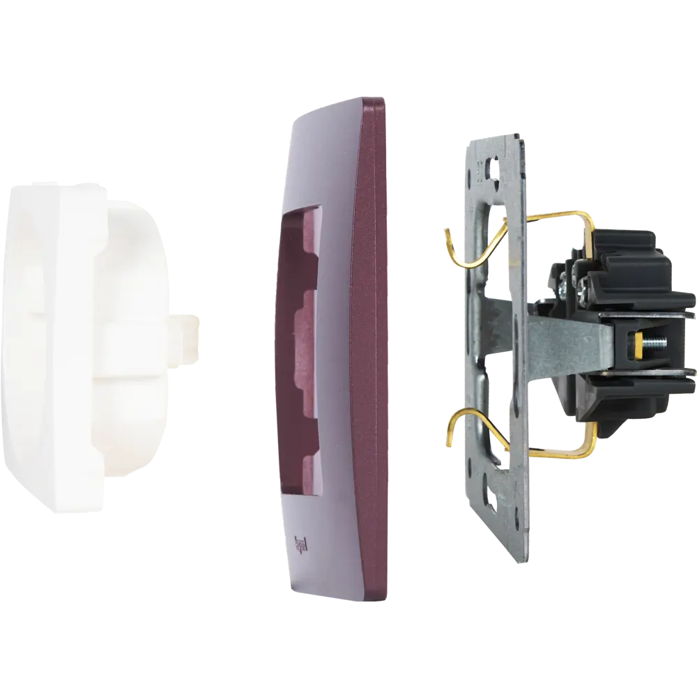 Рамка для розеток и выключателей Legrand Etika 1 пост, цвет слива 17356661 STLM-2105082 - Вид №3