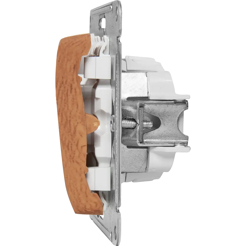 Выключатель встраиваемый Systeme Electric Glossa СХ5 2 клавиши цвет дуб 84730737 STLM-2147409 - Вид №3