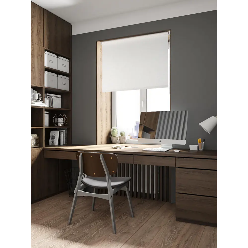 Штора рулонная Shine 70x160 см белая PRAKTO STLM-2034208 - Вид №4