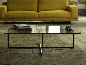 Domingo Salotti Прямоугольный стеклянный журнальный столик для гостиной Tavolini