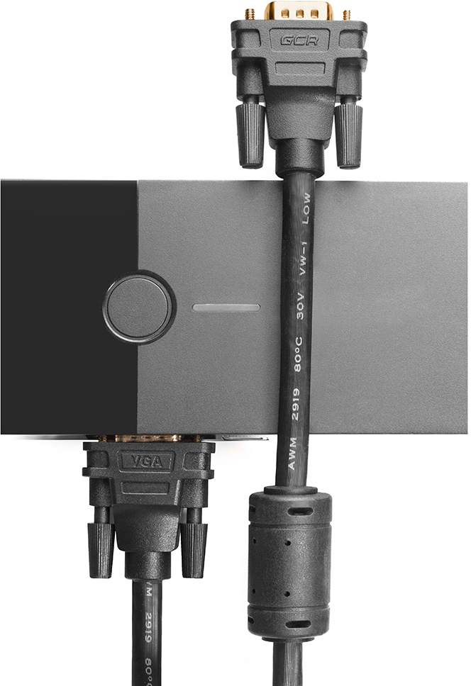 GCR-VM2VM2-15.0m кабель svga 15.0м чёрный, позолоченные контакты, ферритовые кольца, od8.0mm. 15m / 15m premium , 28/28 awg, двойной экран Greenconnect Santreyd  - Вид №8
