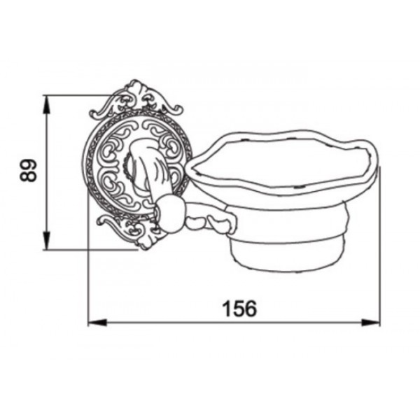 Мыльница стекло к стене Hayta (Германия) 13904-1/GOLD sun-id-561707 - Вид №1