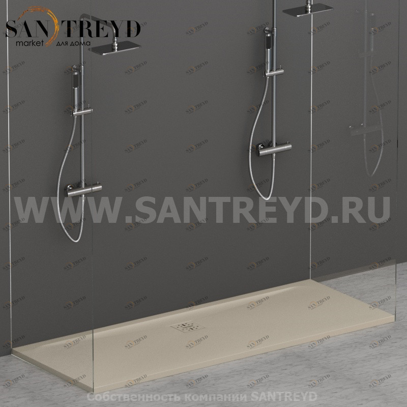 DP18070503 Душевой поддон 180х70 см цвет Жемчужина Globo DOCCIAPIETRA Италия Ceramica Globo