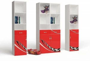 Стеллаж узкий ABC-KING Formula левый красная