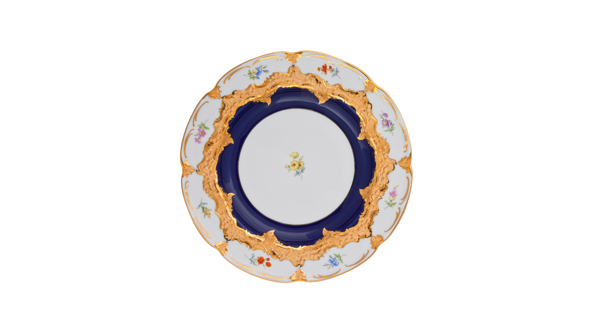 10630665 Meissen Сервиз столовый 6/22 "Форма - Б" (россыпь цветов, кобальт) Фарфор  - Вид №3