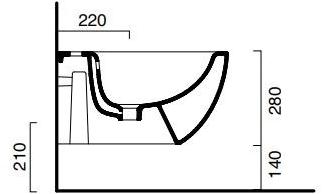 1bs52it00 Биде подвесное ITALY CERAMICA CATALANO - Вид №4
