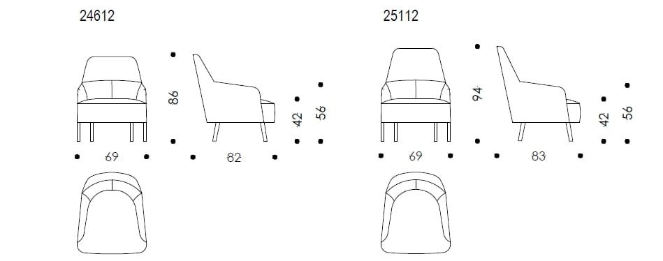 Кожаное кресло с высокой спинкой Wittmann моно ARCH-00029562 - Вид №4