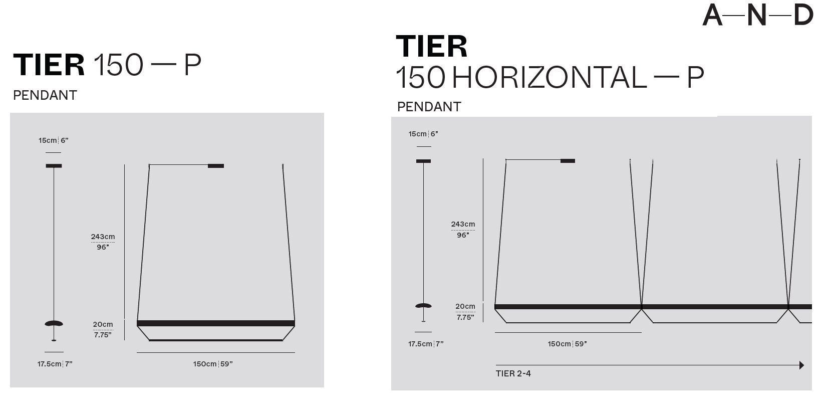 Анодированный алюминиевый подвесной светильник A-N-D Tier ARCH-00134503 - Вид №2
