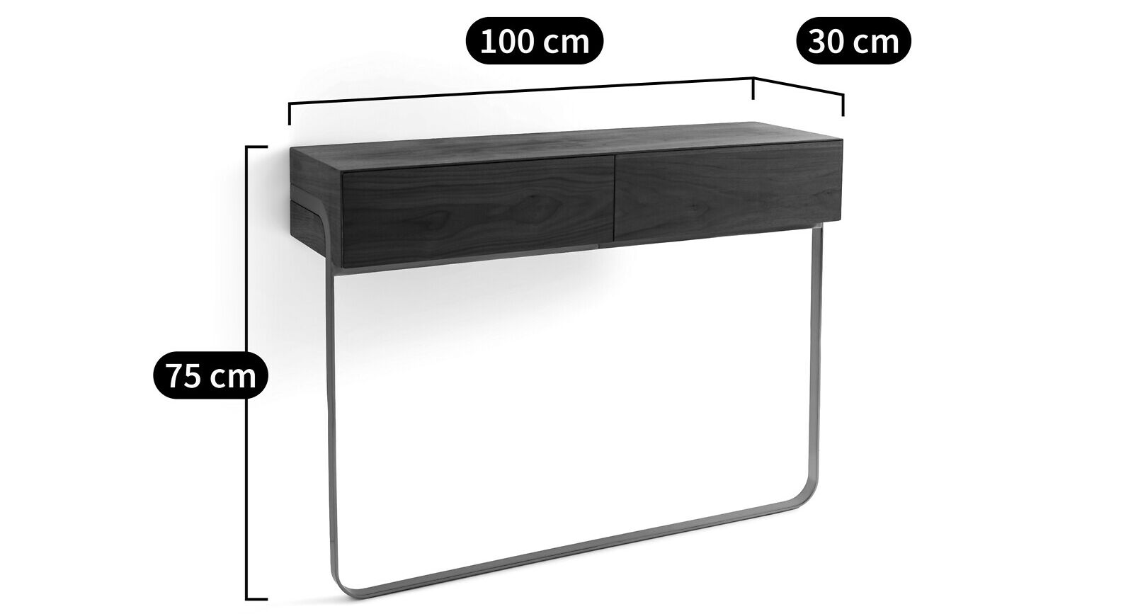 Деревянная прямоугольная консоль с ящиками AMPM MERTEN ARCH-00002635 - Вид №3