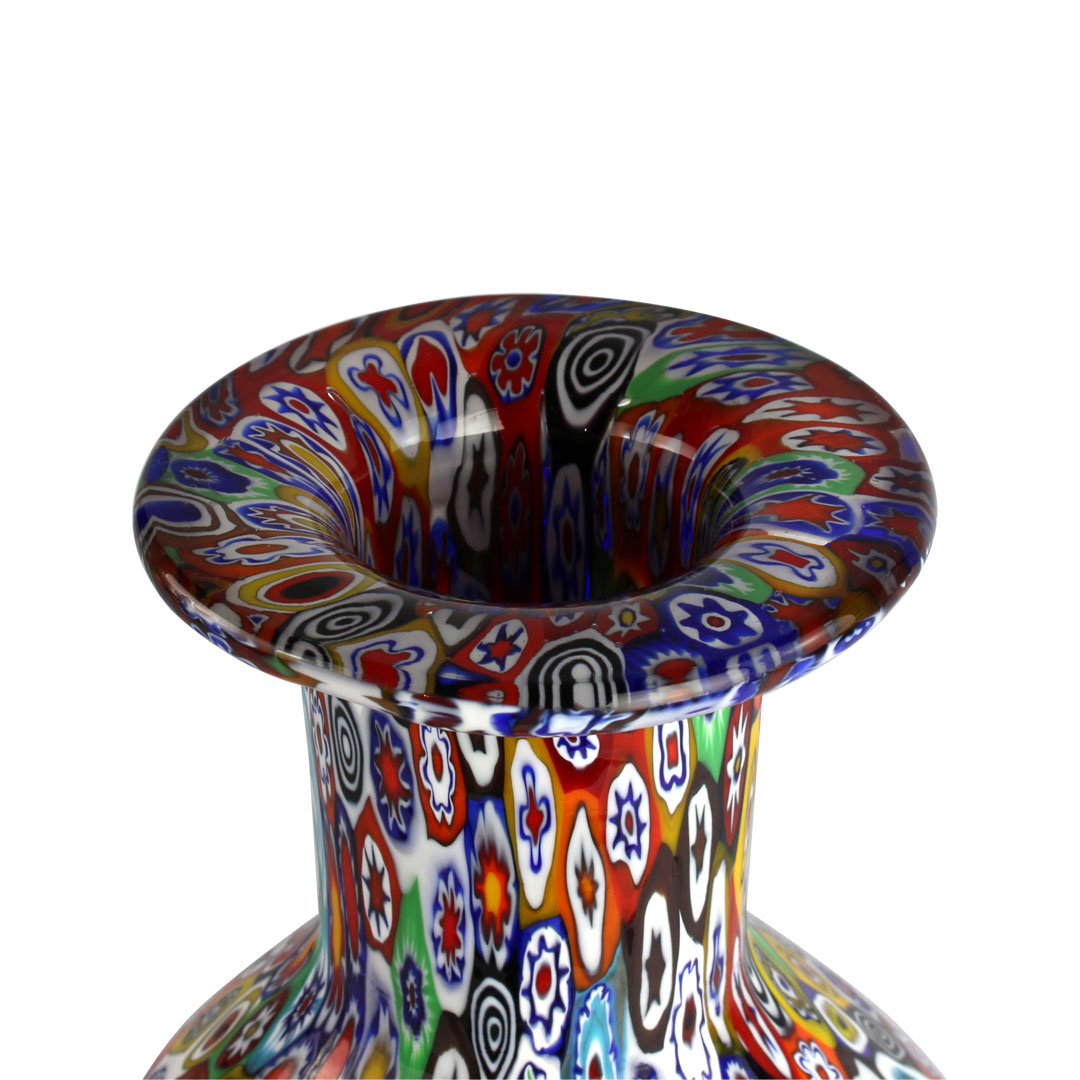 4635 ORIGINALMURANOGLASS Ваза Миллефиори - Муранское стекло OMG 10 см  - Вид №1