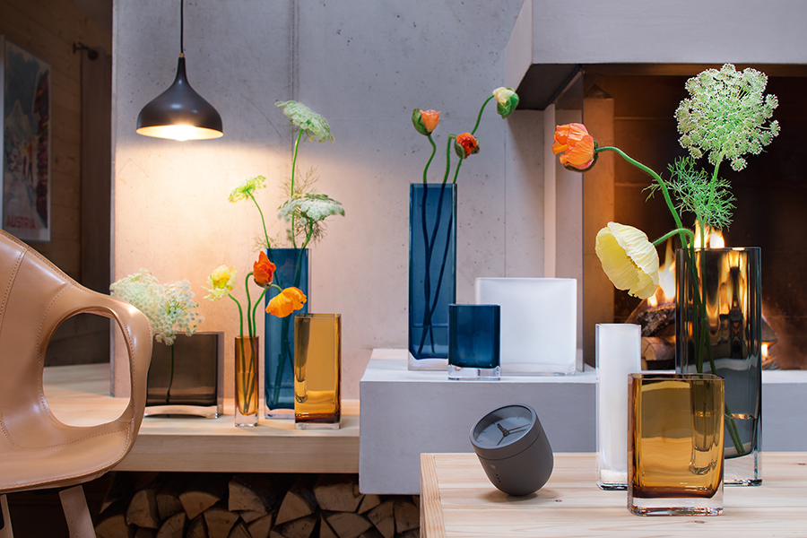 G857-15-610 Ваза прямоугольная modular 15x10x5 см синяя LSA International  - Вид №1