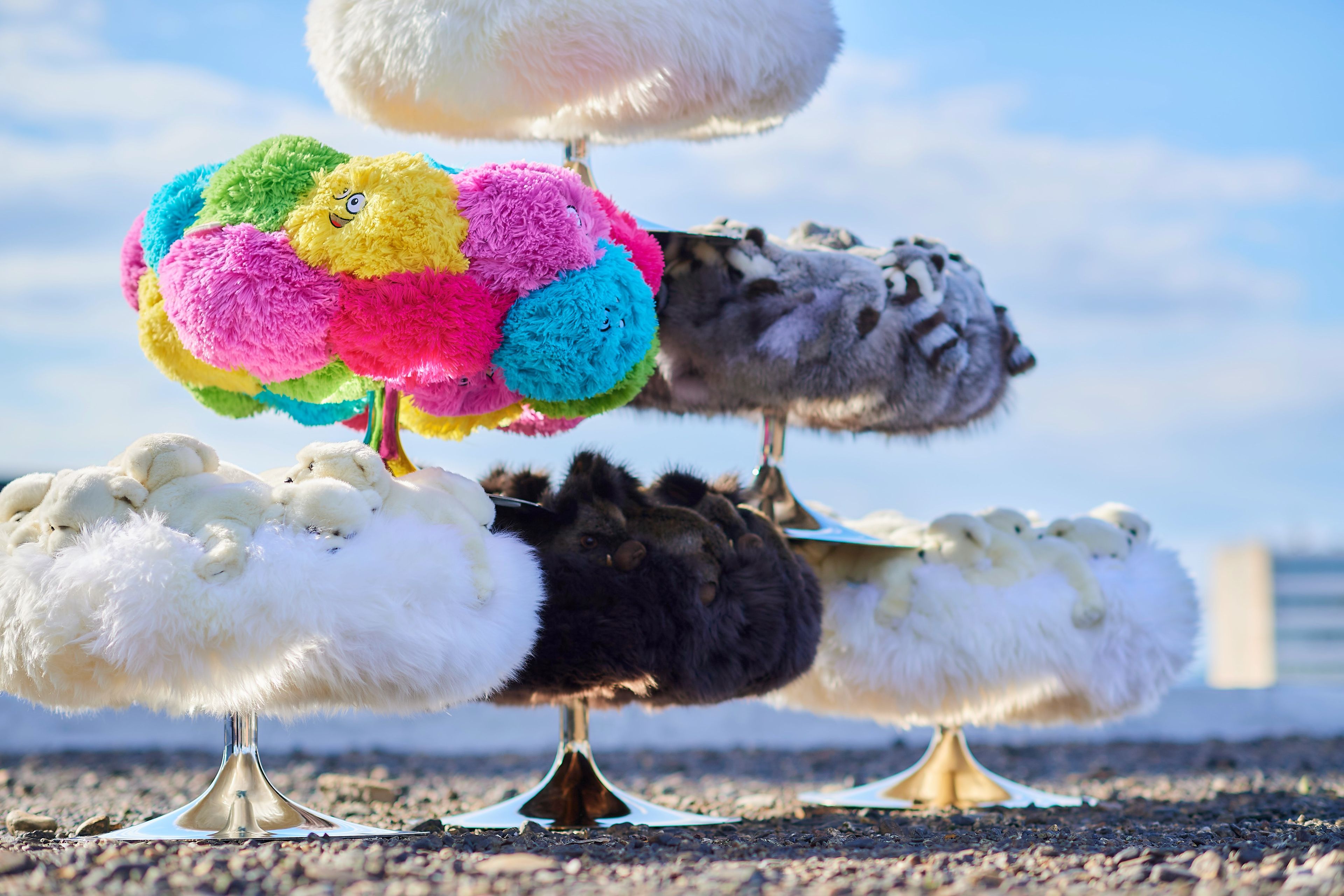 Полиэстер круглый пуф APCOLLECTION BEAR FLUFFY BALL ARCH-00131814 - Вид №5