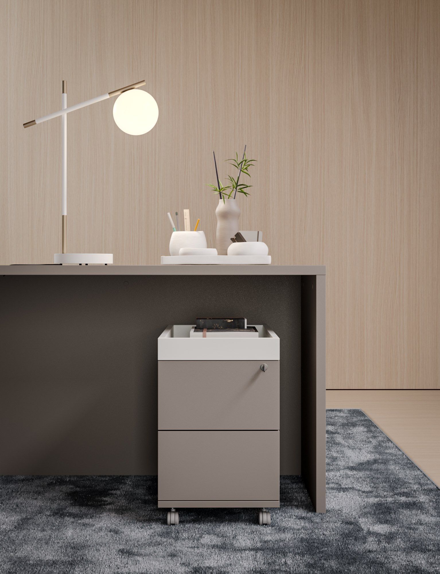 Прямоугольный рабочий стол Fenix-NTM® с системой кабельных втулок PROF ARCH-00051076 - Вид №11