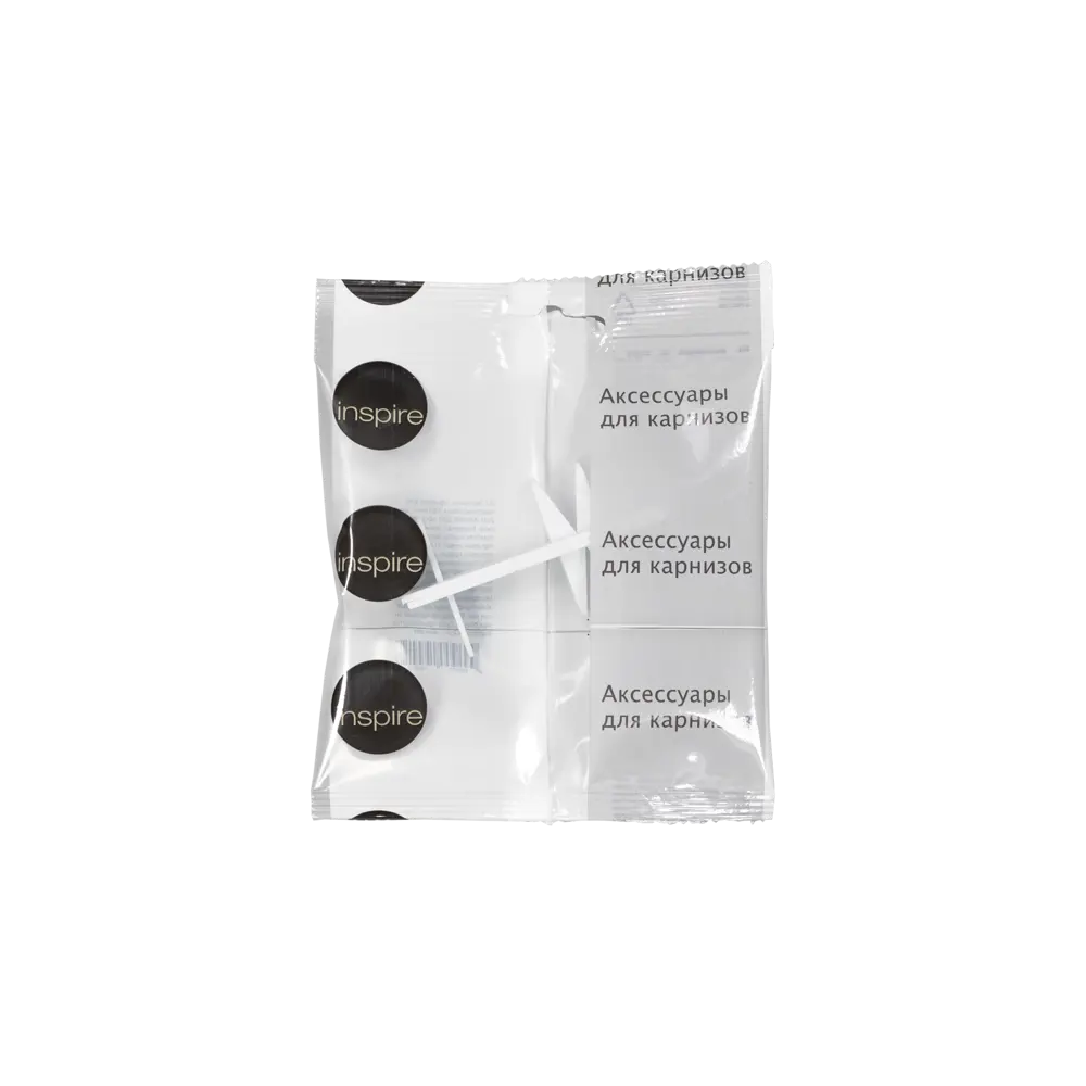 Заглушка торцевая INSPIRE для карнизов - белый ПВХ, 2 шт 87768888 STLM-0825706 - Вид №2