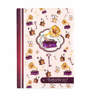 33546 Обложка для паспорта из ПВХ ( 13.3 x 19.1 см) Музыка Феникс-Презент