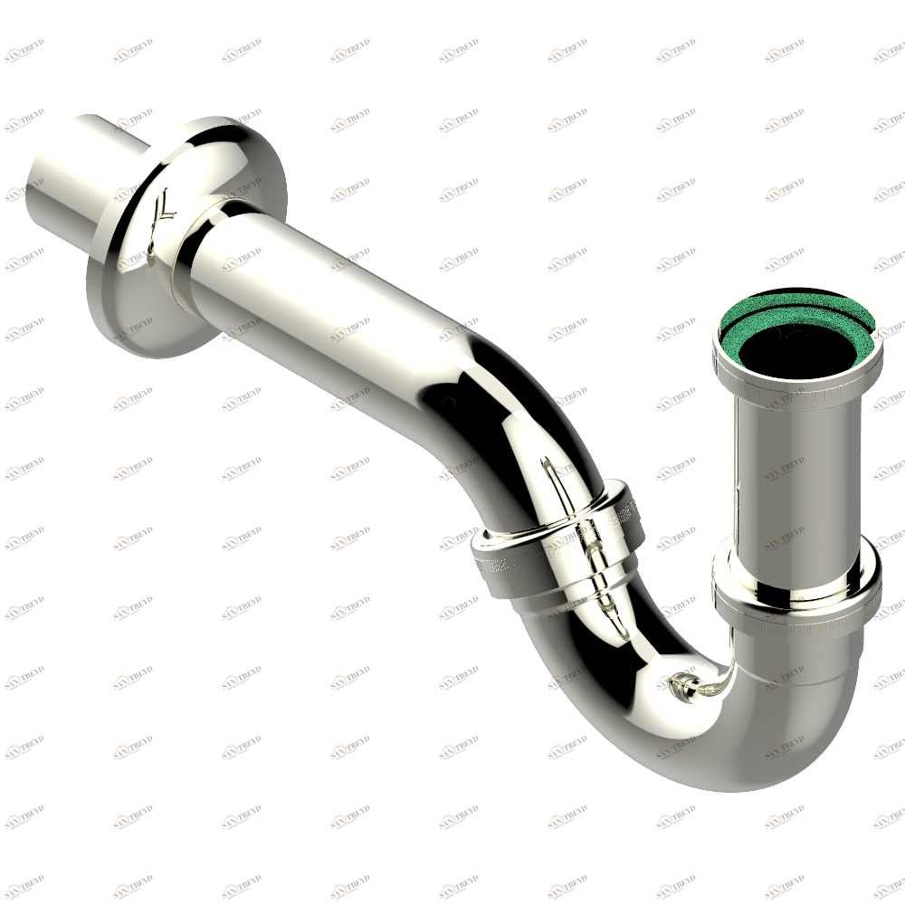 G00-315B Сифон "P"-образный мелкий регулируемый Thg-paris прочие артикулы THG Никель G00-315B CAT.B