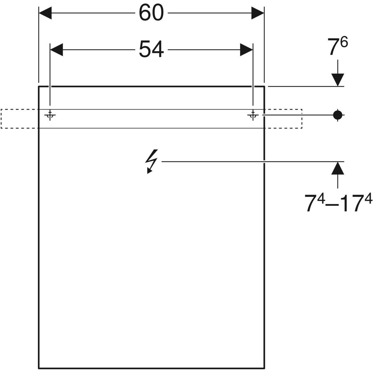 Зеркало со встроенным настенным освещением для ванной комнаты Geberit ICON ARCH-00081010 - Вид №4