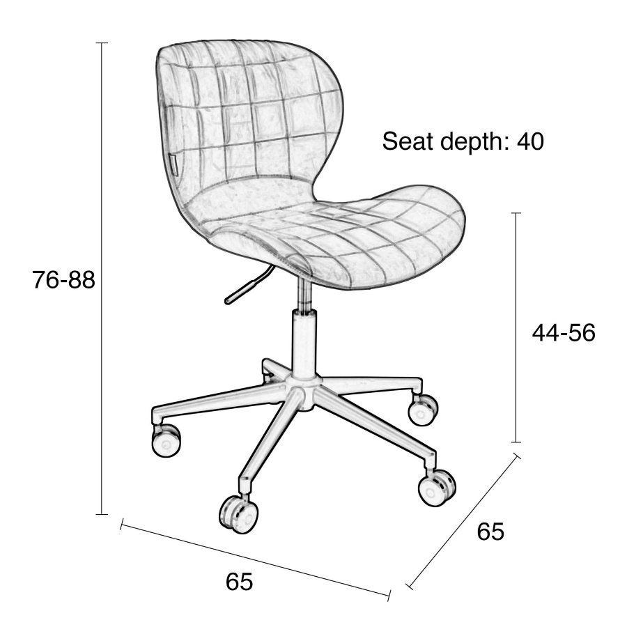 Кресло офисное OMG LL коричневое Zuiver 1300006 - Вид №16